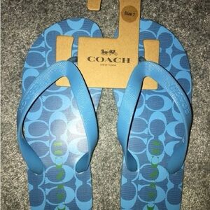 Coach Blue Flip Flops (Slippers)